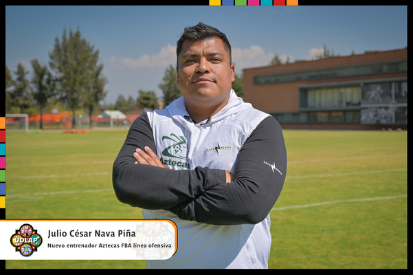 Julio César Nava Piña es el nuevo entrenador de los Aztecas, llega para encargarse de la línea ofensiva del Equipo de Futbol Americano