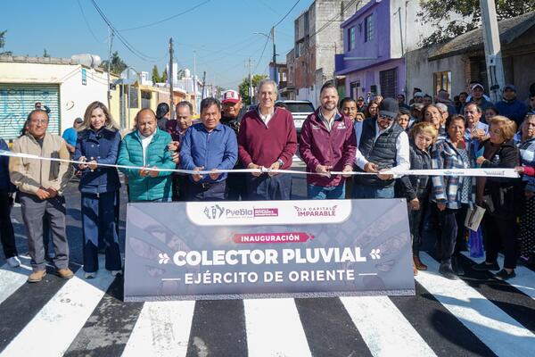 Chedraui el colector pluvial de la calle 5 de Febrero en la colonia Álamos Vista Hermosa, que beneficiará a más de 28 mil 900 habitantes