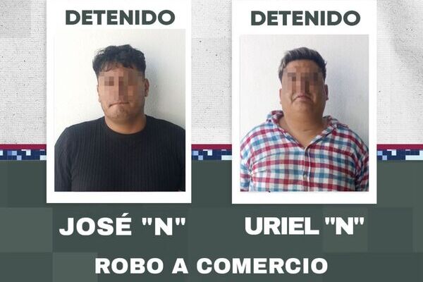 Uniformados de la Policía de la Ciudad de Puebla, interceptaron y detuvieron en el Infonavit El Carmen Gastronómico, a Uriel “N” y José "N"