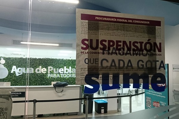 Profeco precisó que Agua de Puebla no informa notoria y visiblemente el monto total a pagar por los servicios de saneamiento, entre otros