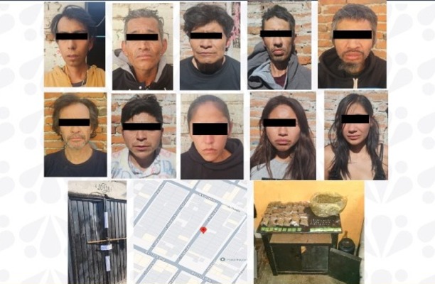 FGE reporta captura de banda dedicada al narcomenudeo y robo a transeúntes en Puebla