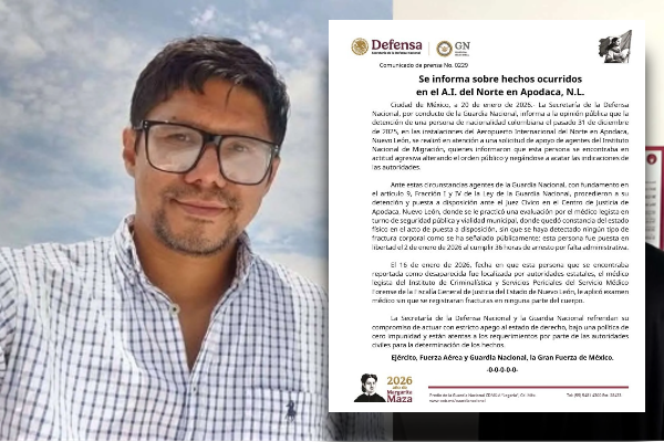 Guardia Nacional y Policía de Apodaca niegan abusos contra académico Leonardo Ariel Escobar Barrios