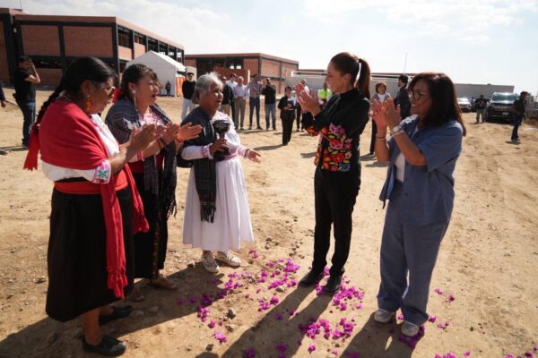 Sheinbaum supervisa construcción de la Universidad Nacional Rosario Castellanos de Teolocholco, Tlaxcala