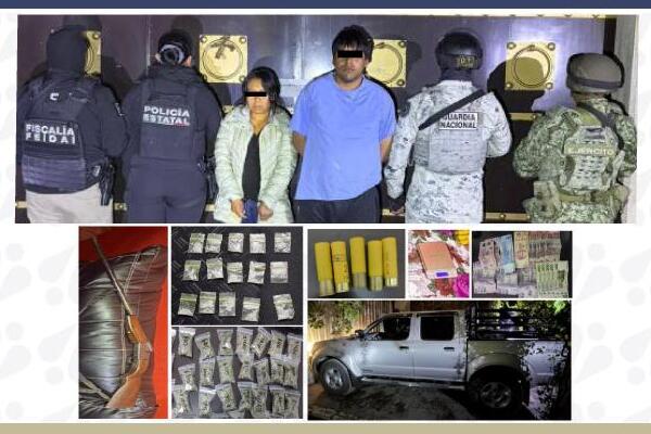 Realizaron un cateo en un inmueble de San Jerónimo Coyula, en Atlixco y fueron detenidos Sergio N., y Salustia N.