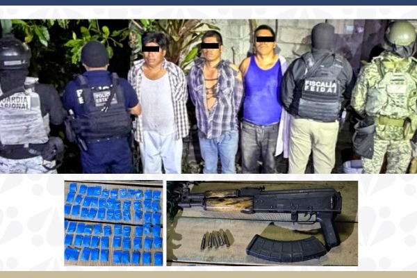 Ejecutaron un cateo un inmueble de la localidad de Francisco I. Madero, donde se detuvo a tres presuntos integrantes de la banda “Los Rey