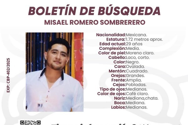 El próximo 10 de febrero se cumplirán seis meses exactos de la desaparición de Misael Romero Sombrerero en el municipio de Amozoc