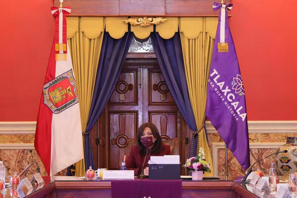 En la Primera Sesión Ordinaria del Consejo Estatal de Salud, la gobernadora de Tlaxcala solicitó reforzar la vacunación entre la población