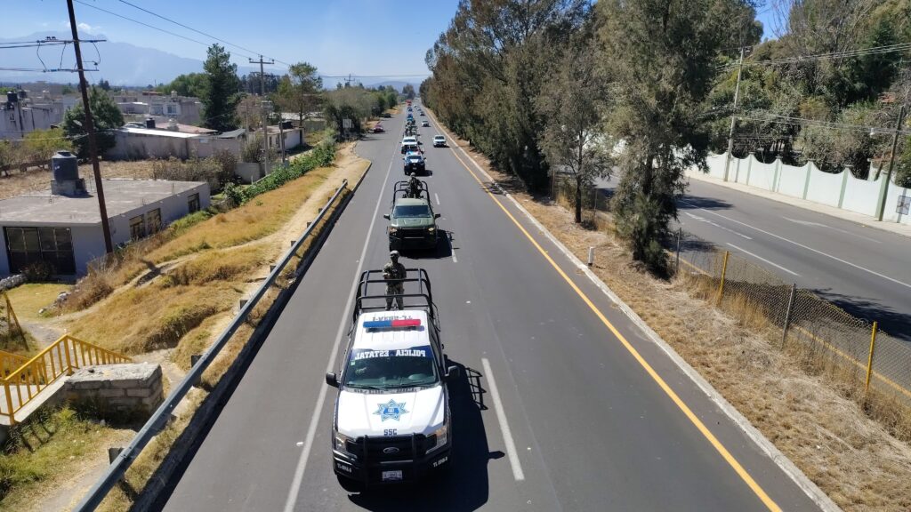 Marina, GN, Defensa y SSPC establecen cinco rutas de patrullajes preventivos en Tlaxcala