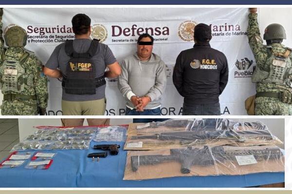 La FGE de Puebla detuvo en flagrancia a José Darío Antonio N., por su probable responsabilidad en tentativa de homicidio calificado