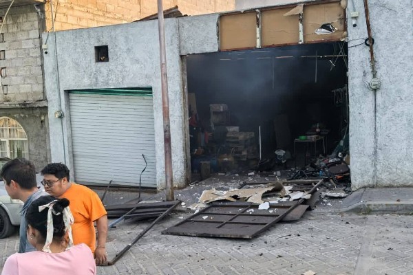 Cuatro personas lesionadas deja la explosión de un un taller de herrería en Totolac, Tlaxcala