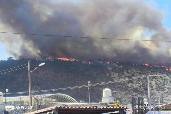 Gobiernos de Puebla y Tlaxcala en alerta por incendio forestal en el Cerro San Antonio Virreyes