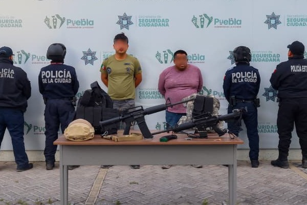 Hombres detenidos en Santo Tomás Chautla tenían armas de alto poder y equipo táctico: SSC Puebla