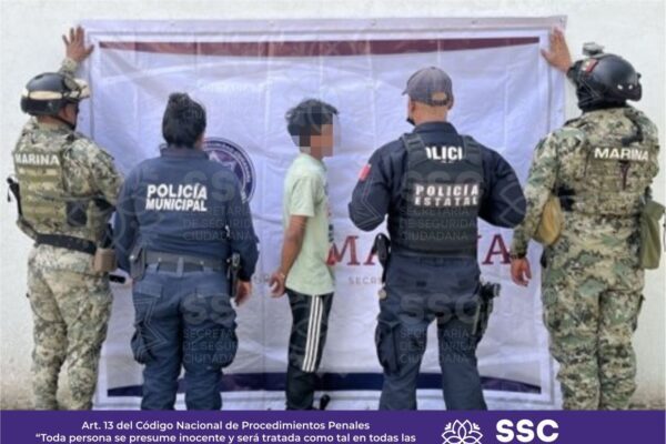 Elementos de SSC Tlaxcala capturan a narcomenudista de 21 años en San Pablo del Monte