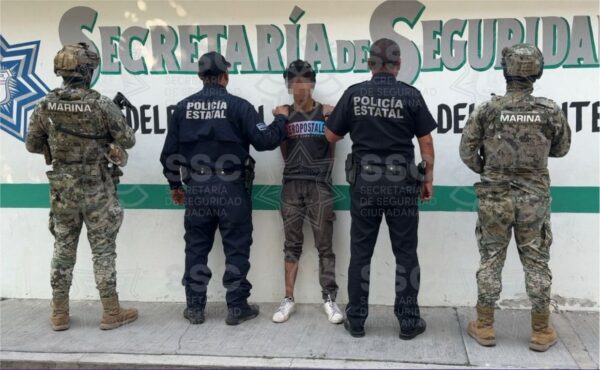 Marina y SSC capturan a narcomenudista con 18 dosis de cristal en Papalotla, Tlaxcala