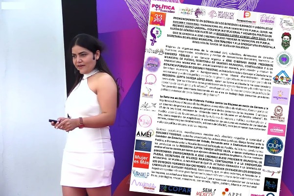 Más de 70 activistas piden al Ayuntamiento de Puebla a atender denuncia Guedany Figueiras