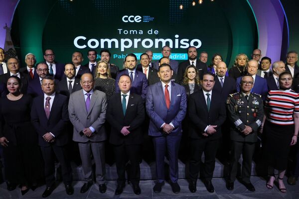 En su mensaje a los socios del CCE Puebla, Alejandro Armenta reconoció que la prioridad para el gobierno es la seguridad del estadoEn su mensaje a los socios del CCE Puebla, Alejandro Armenta reconoció que la prioridad para el gobierno es la seguridad del estado