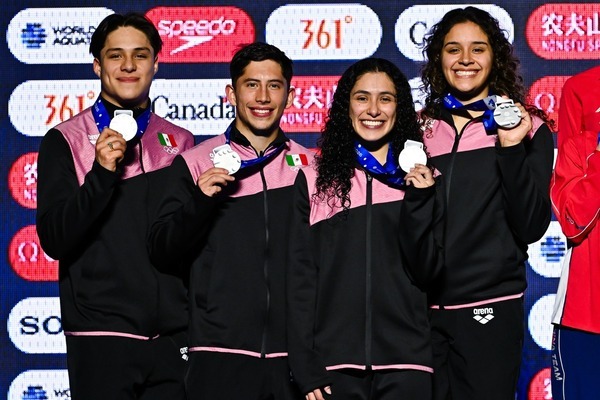 La selección de México conquistó la medalla de plata con un total de 460.85 puntos, en el arranque de la Copa del Mundo de Clavados Montreal