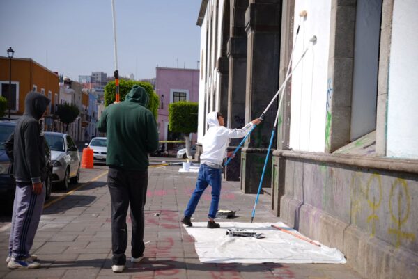 Evalúa Congreso de Tlaxcala afectaciones a su infraestructura tras manifestaciones por el 8M