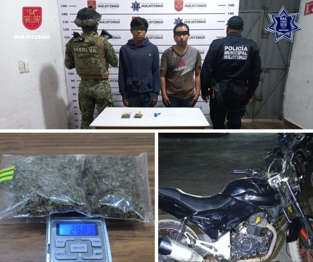 Policía de Huejotzingo captura a sujetos que intentaron quemar Oxxo tras muerte de El Mencho, en Jalisco